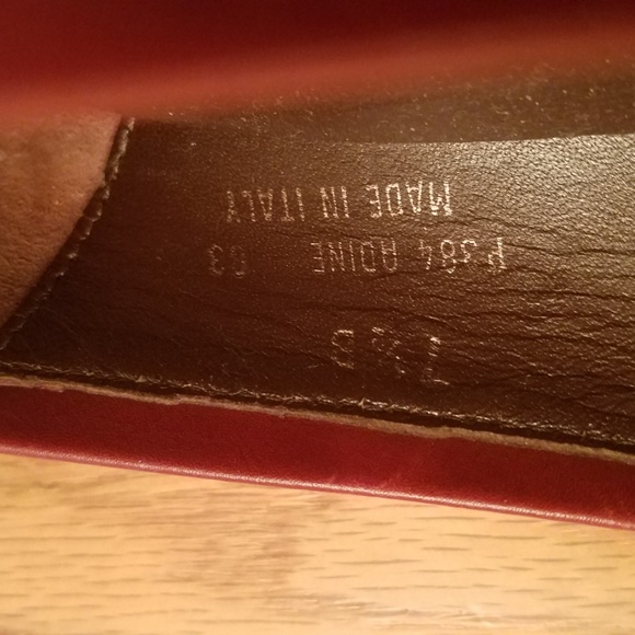 Coach Slip On Loafers Pumps Burgundy Leather - Picture 6 of 7